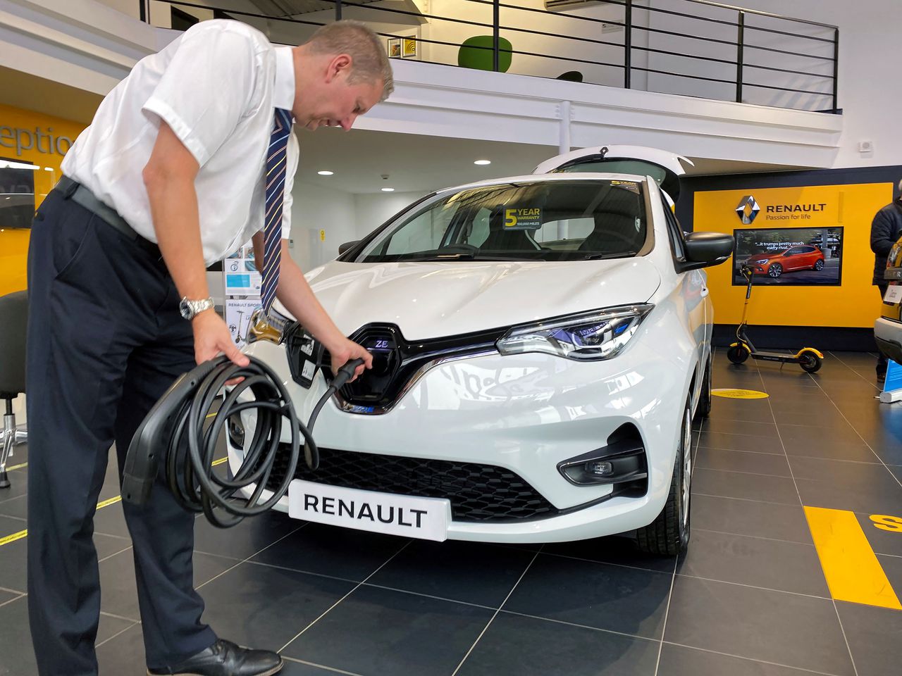 Een elektrische auto van Renault.