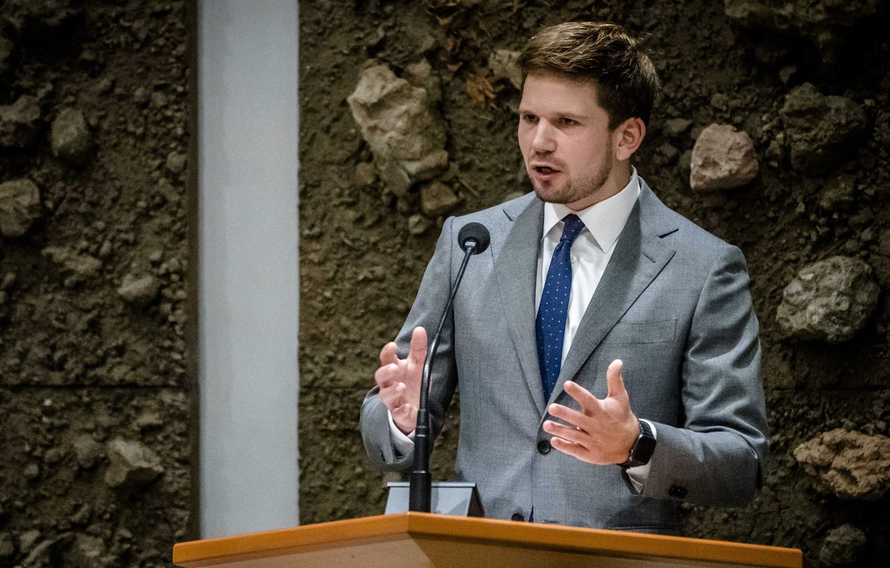 FVD-Kamerlid Gideon van Meijeren (FVD) in de Tweede Kamer.