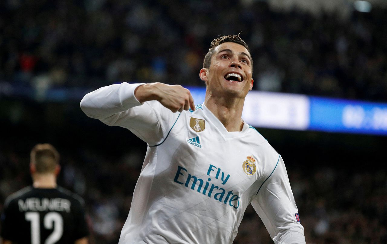 Cristiano Ronaldo voor Real Madrid in 2018.