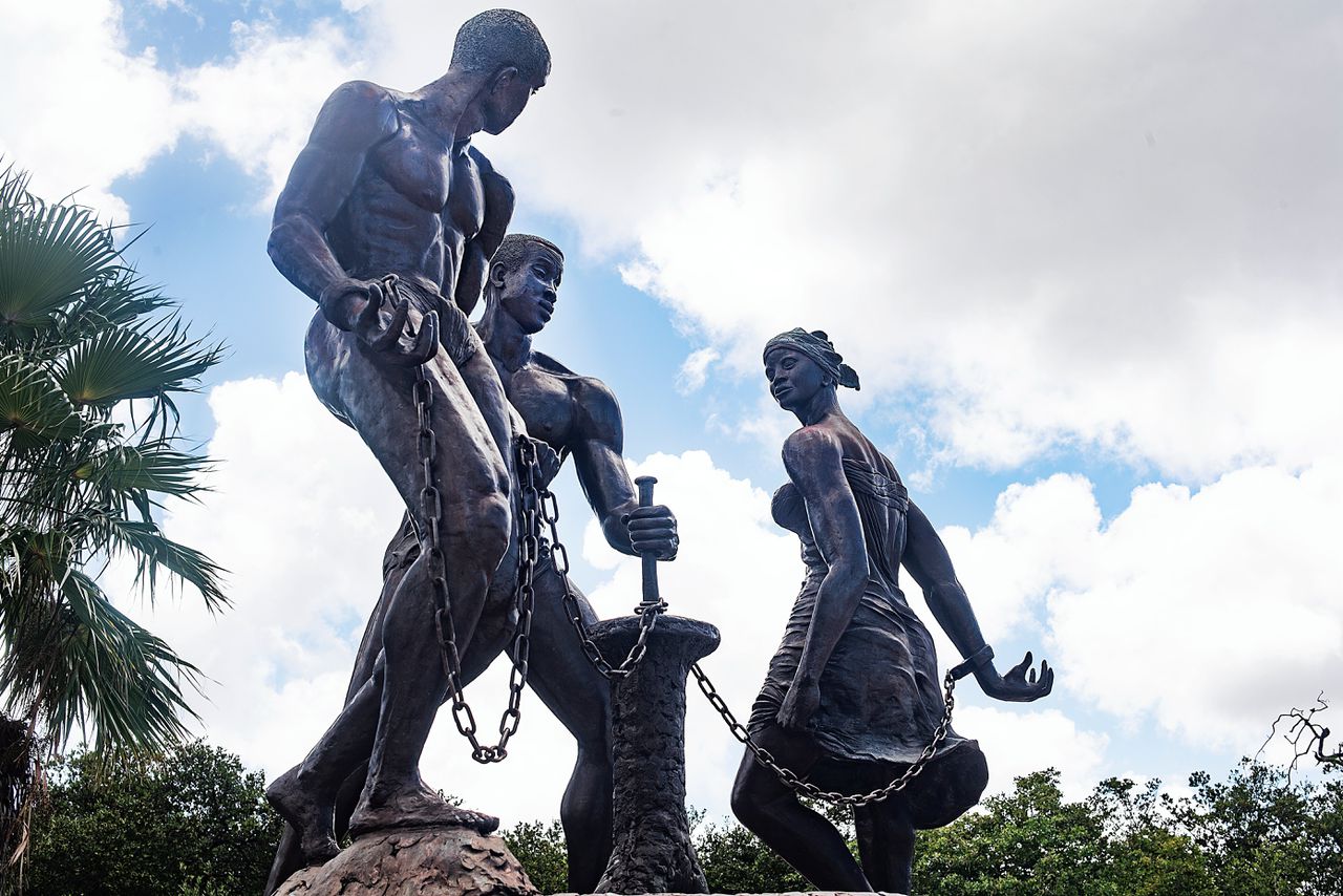 Het Tula-monument op Curaçao ter herinnering aan de slavenopstand in 1795.