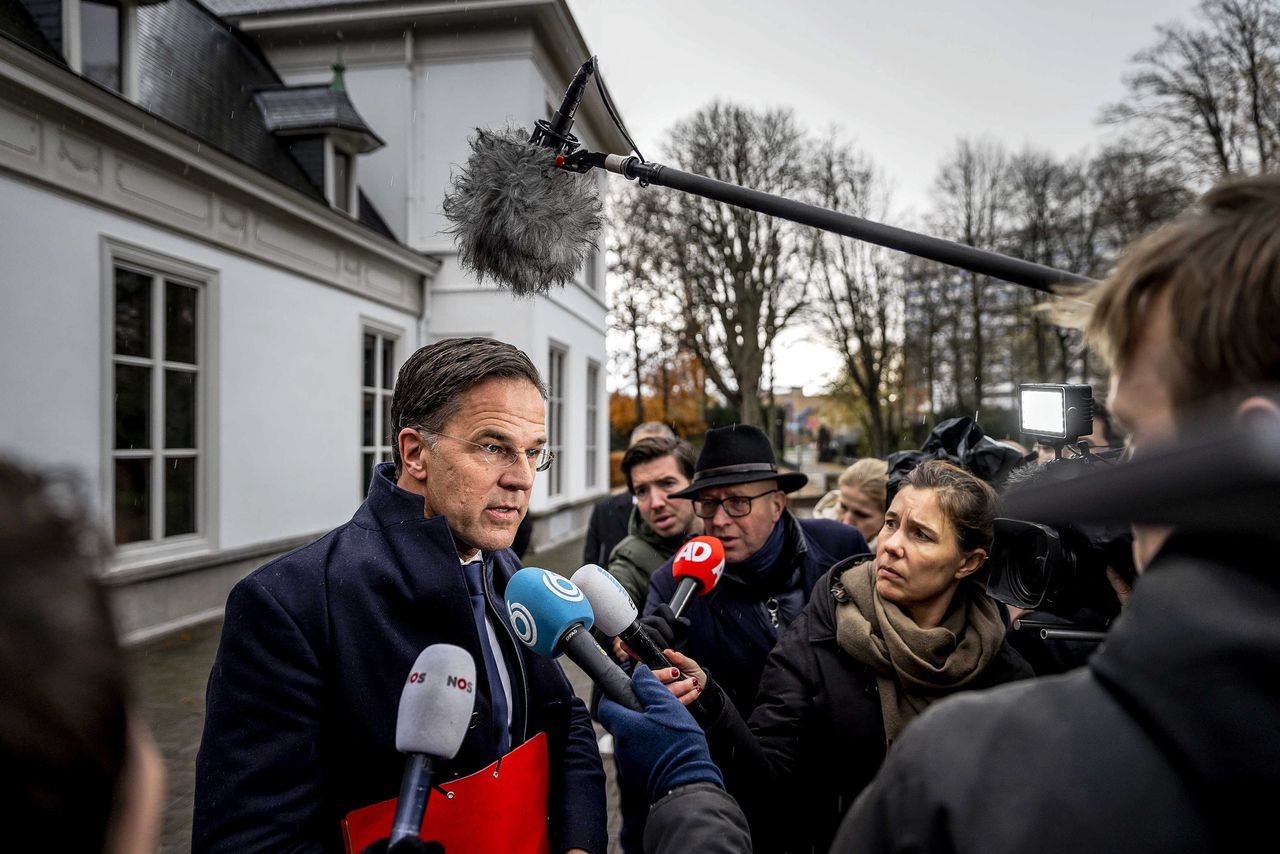 Premier Mark Rutte op 8 december dit jaar na afloop van een gesprek op het Catshuis over de voorgenomen excuses van het kabinet voor het Nederlandse slavernijverleden.