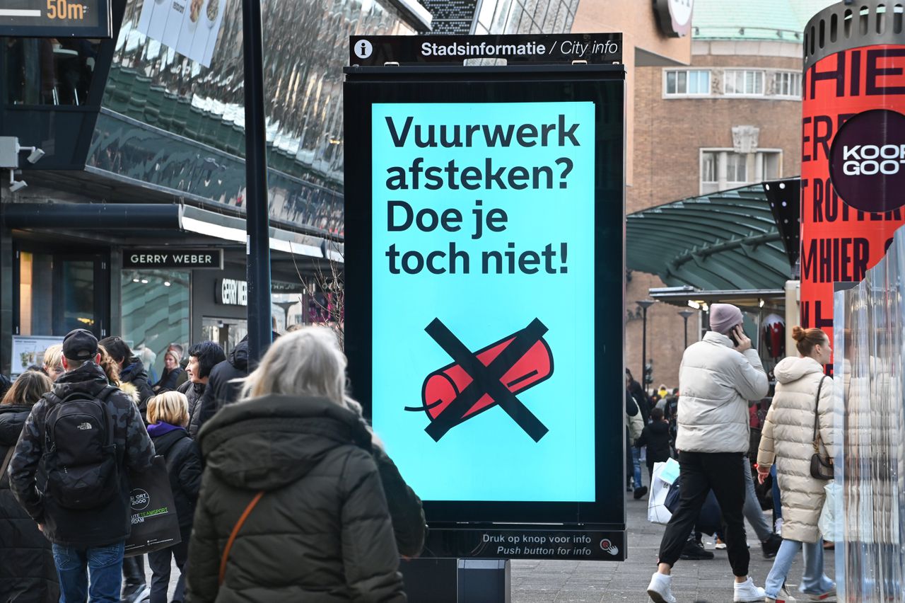 Een campagne voor het vuurwerkverbod dat in Rotterdam geldt.