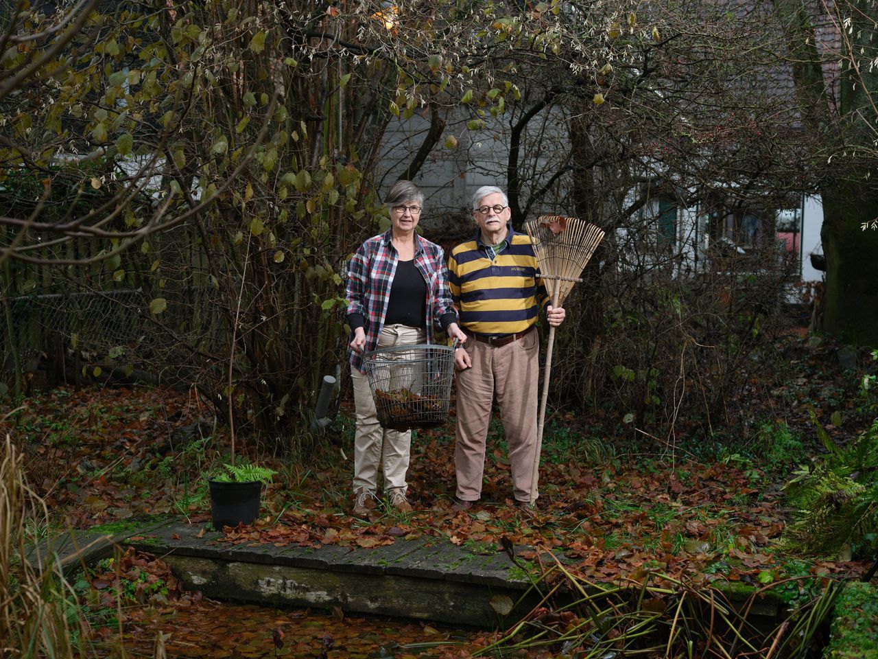 Eric en Marianne Tauecchio in hun Le Roy-tuin.