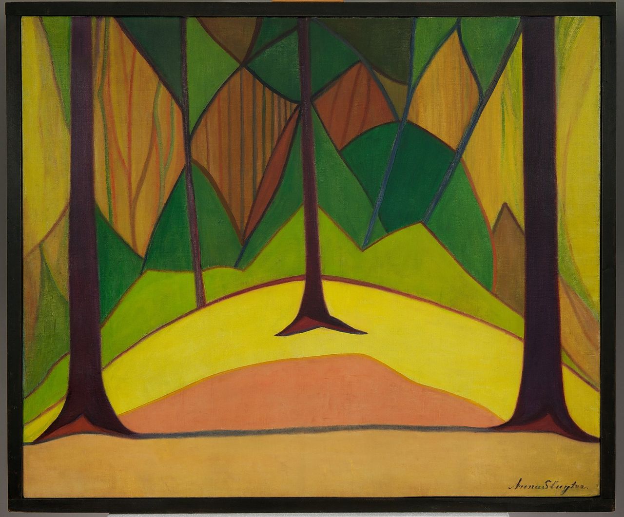 Anna Sluijter, ‘Het bos’, ca. 1914. Olieverf op doek, collectie Simonis & Buunk, Ede.