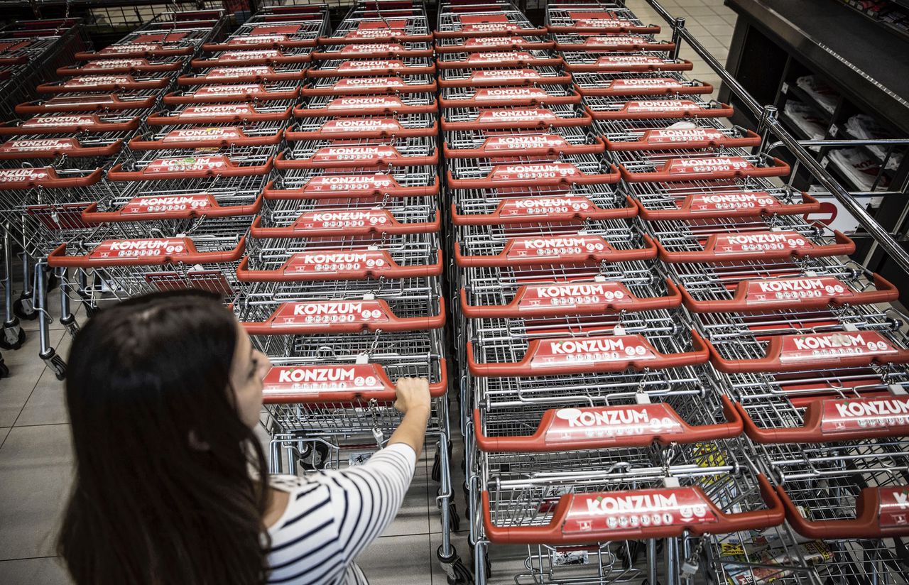 Konzum supermarkt in Kroatië, onderdeel van Fortenova.