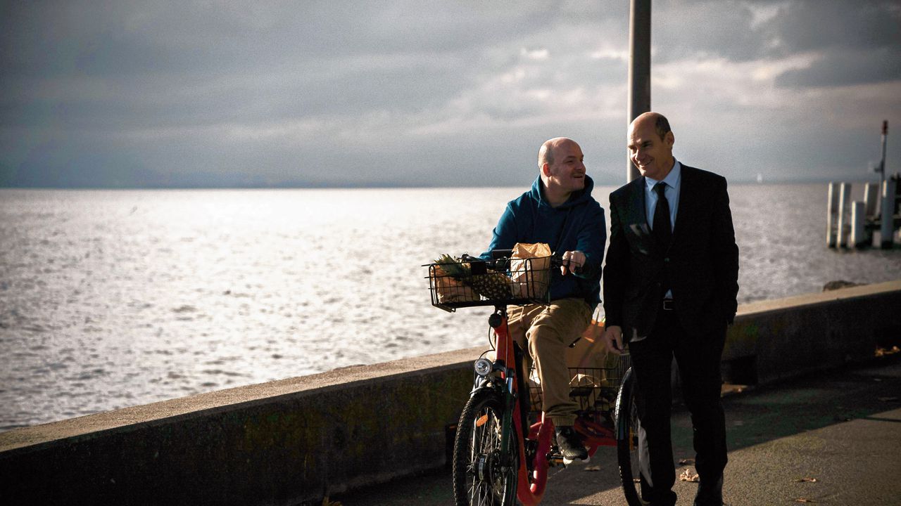 Beelden uit Presque, met Alexandre Jollien en Bernard Campan.