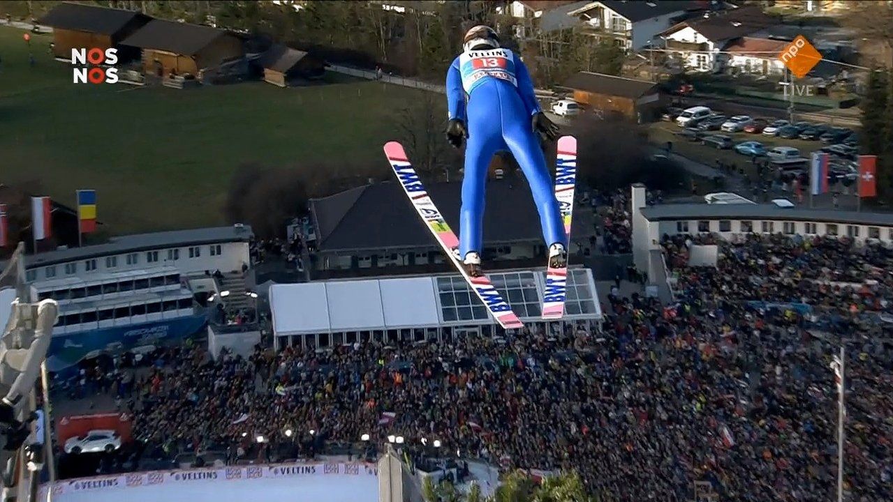 Skispringen in Garmisch-Partenkirchen.