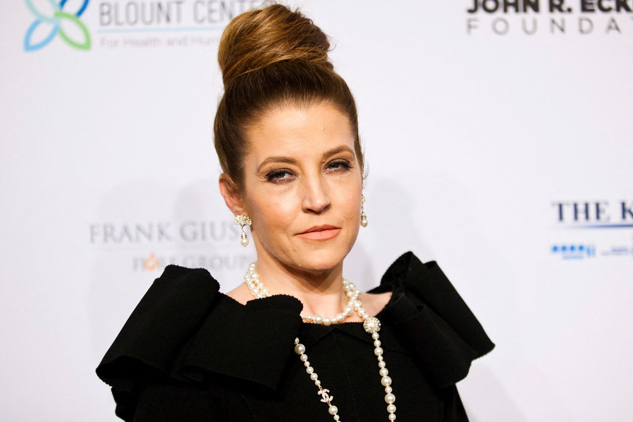 Lisa Marie Presley bij een benefietevenement in 2013.