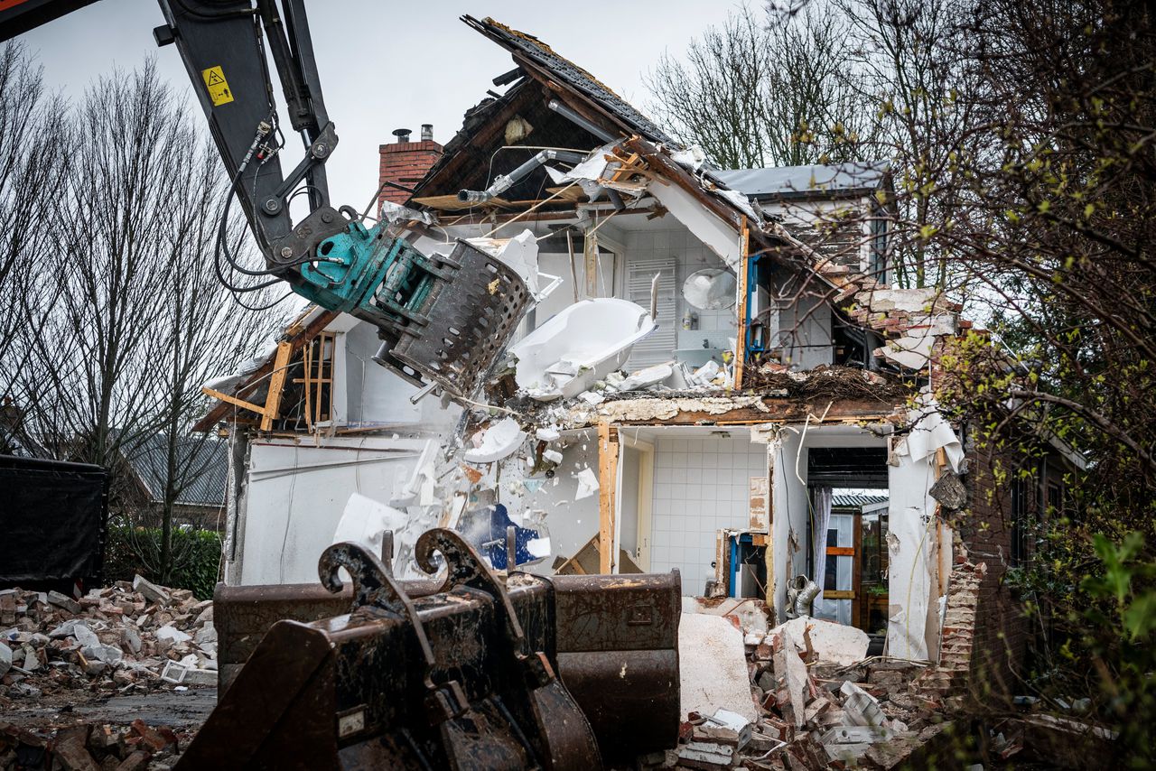 Een groot gedeelte van de huizen in het Groningse dorp Overschild wordt gesloopt in 2020.