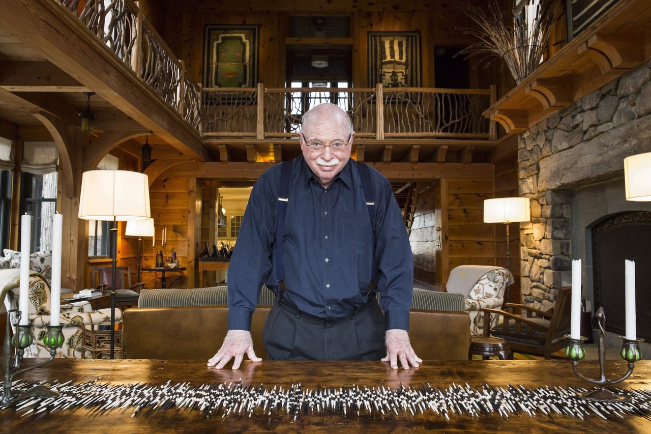 Michael Steinhardt in zijn huis in Mount Kisco, New York in 2013.