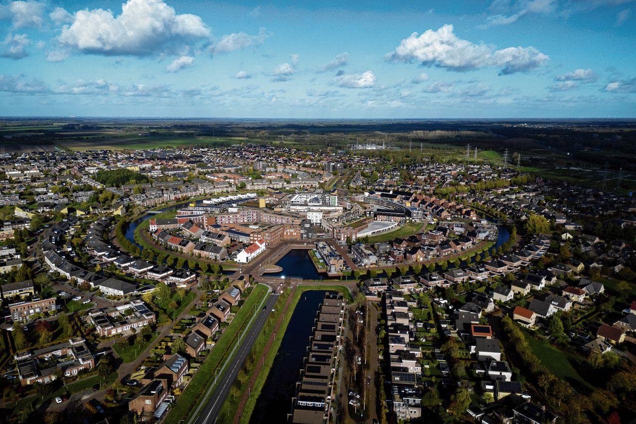 Kloosterveste, een wijk in de vorm van een cirkel in Assen. De kentering op de woningmarkt is ingezet door de oorlog in Oekraïne, de gestegen energielasten en de toegenomen hypotheekrentes.