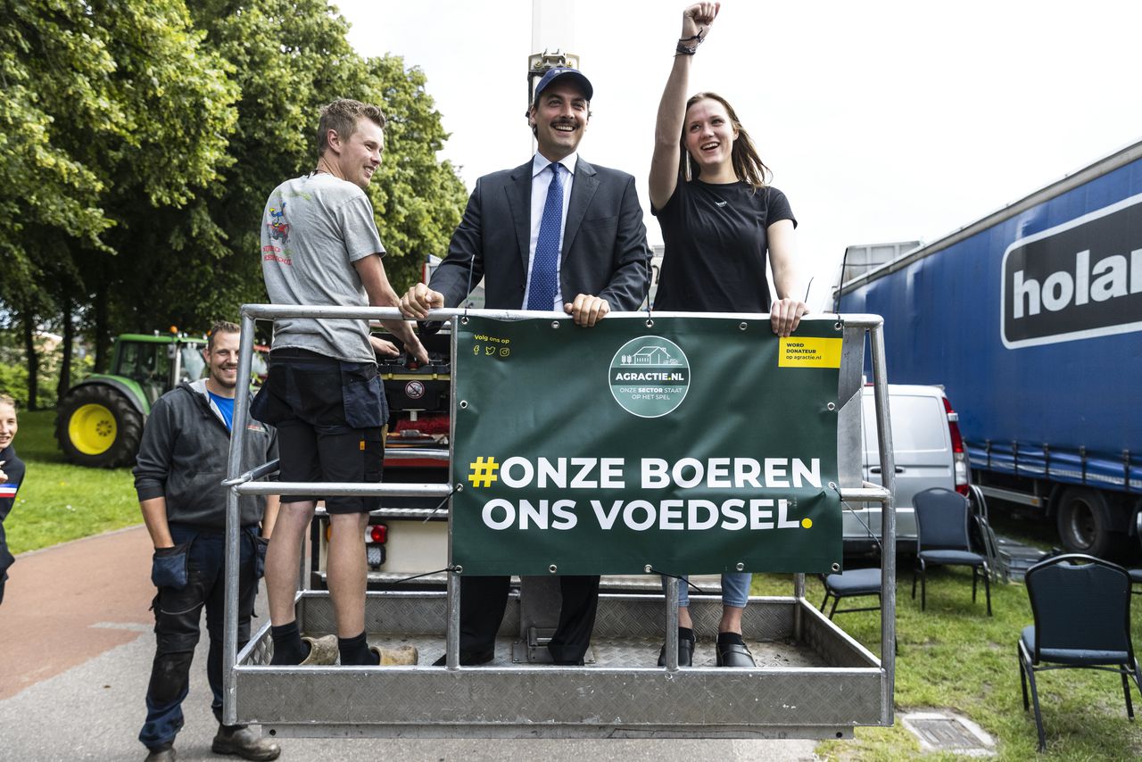 Thierry Baudet bij het boerenprotest in juli 2021 in Den Haag.