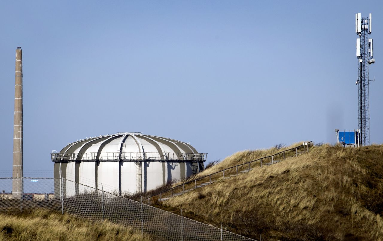 De buitenkant van de kernreactor in het Noord-Hollandse Petten.