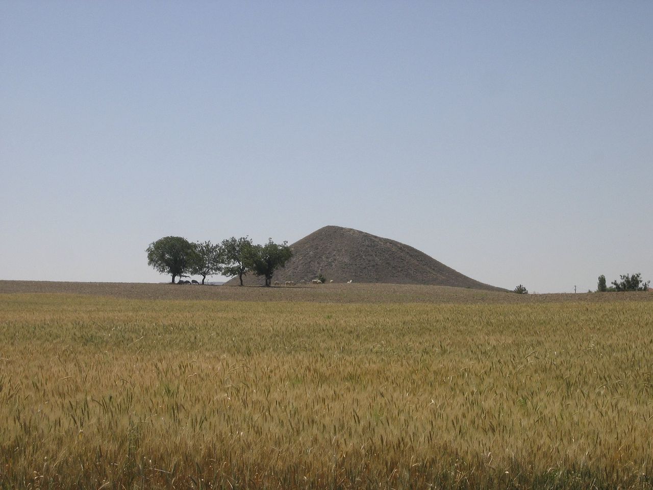 De ‘grafheuvel van koning Midas’ in Gordium, Centraal-Anatolië. In dit gebied bevond zich het rijk van de Hettieten.