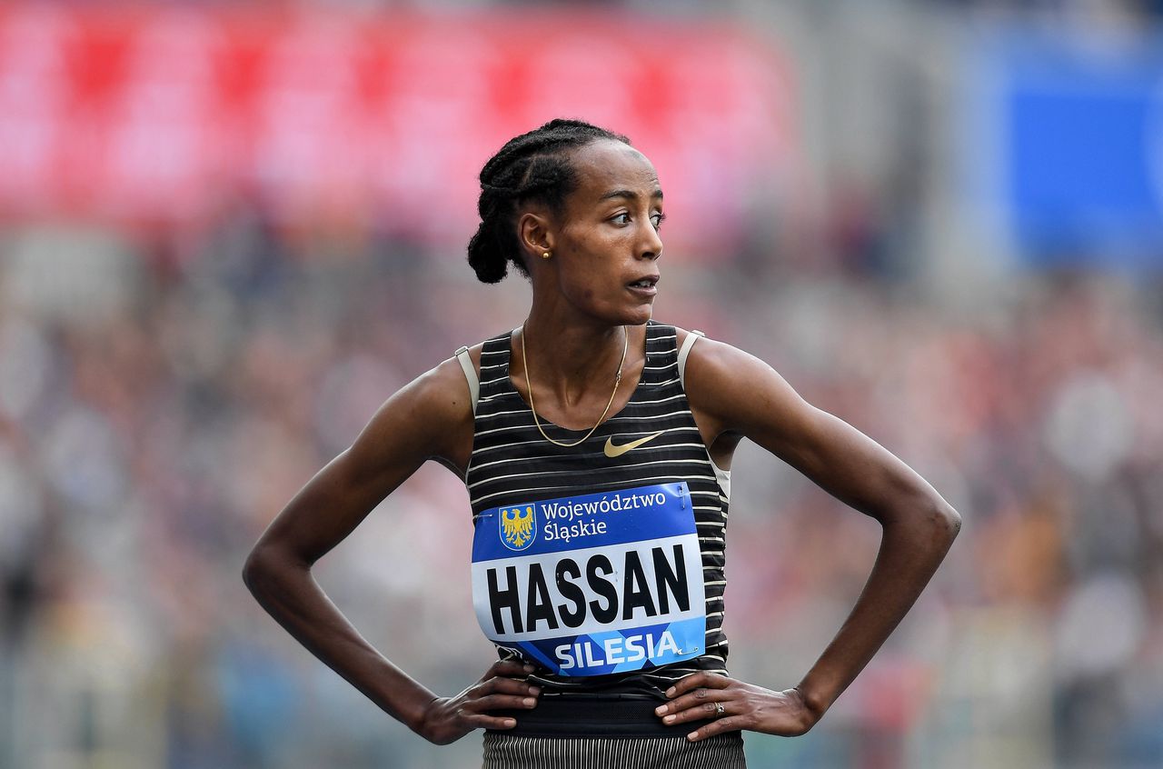 Sifan Hassan afgelopen jaar bij een Diamond League-wedstrijd in Polen.