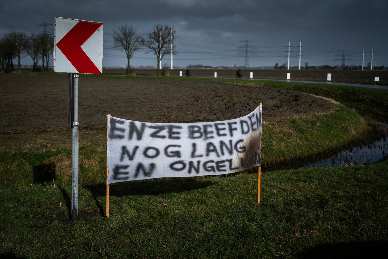 Protest in Groningen. „De mensen zijn niet meer geïrriteerd, niet meer boos, maar worden cynisch”, zegt Albert Heidema van de stichting Ons Laand Ons Lu in Appingedam.