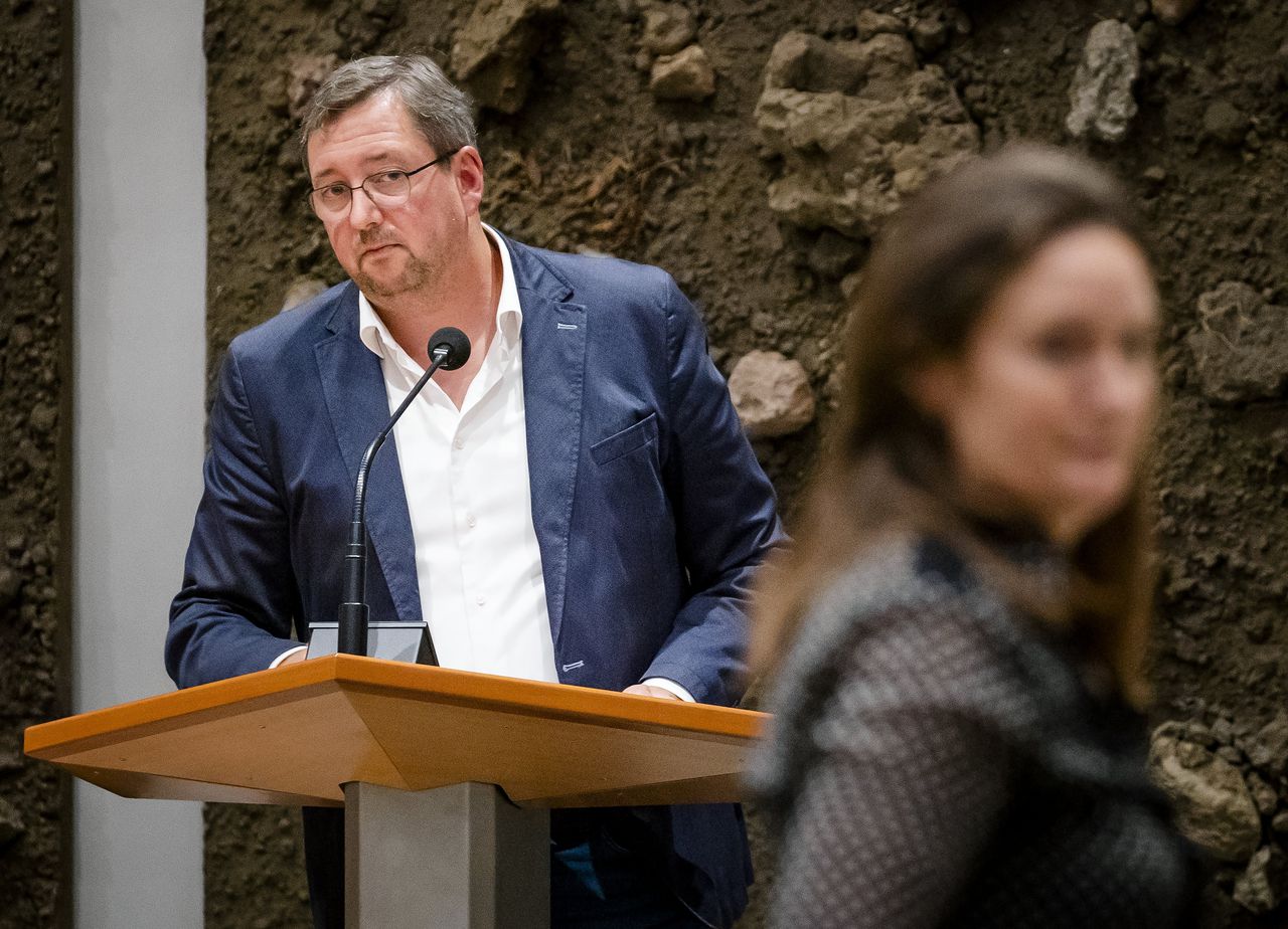 René Peters (CDA) en Suzanne Kröger (GroenLinks) tijdens een eerder debat over de asielcrisis.