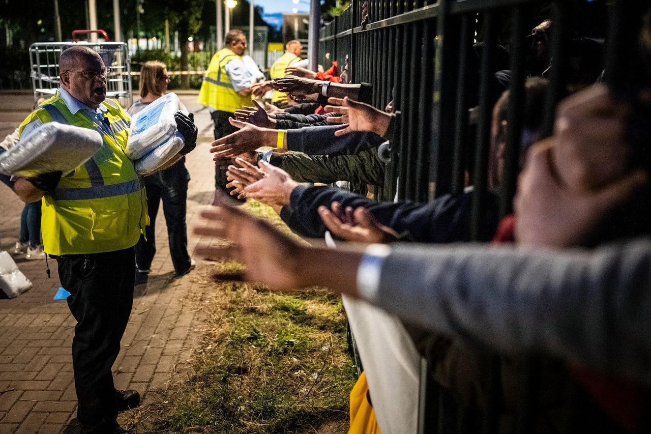 Aanmeldcentrum Ter Apel tijdens de zomer van 2022.