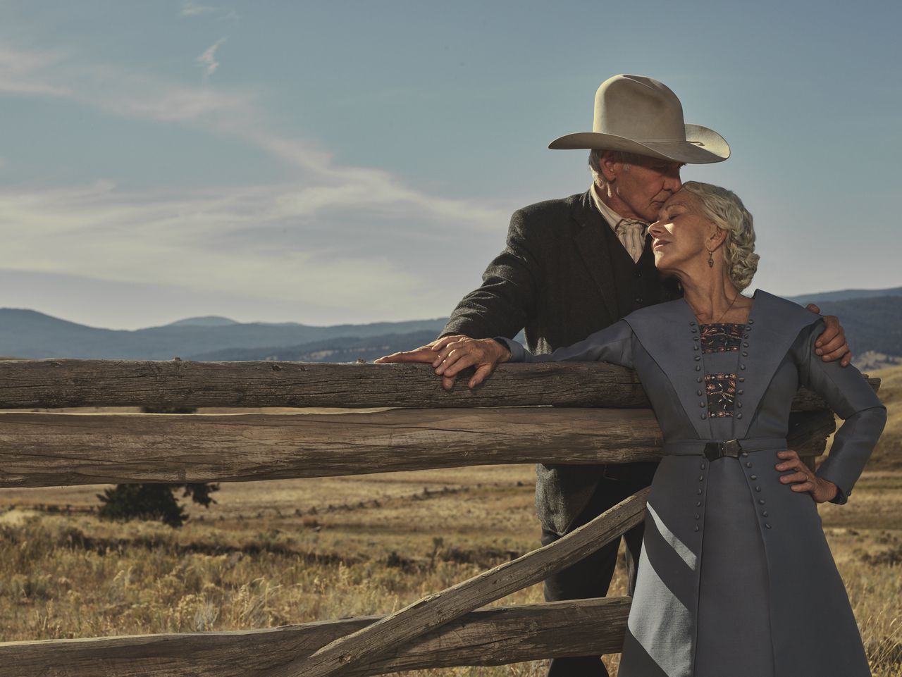 Harrison Ford en Helen Mirren in ‘1923’, een van de vele Taylor Sheridan-series.