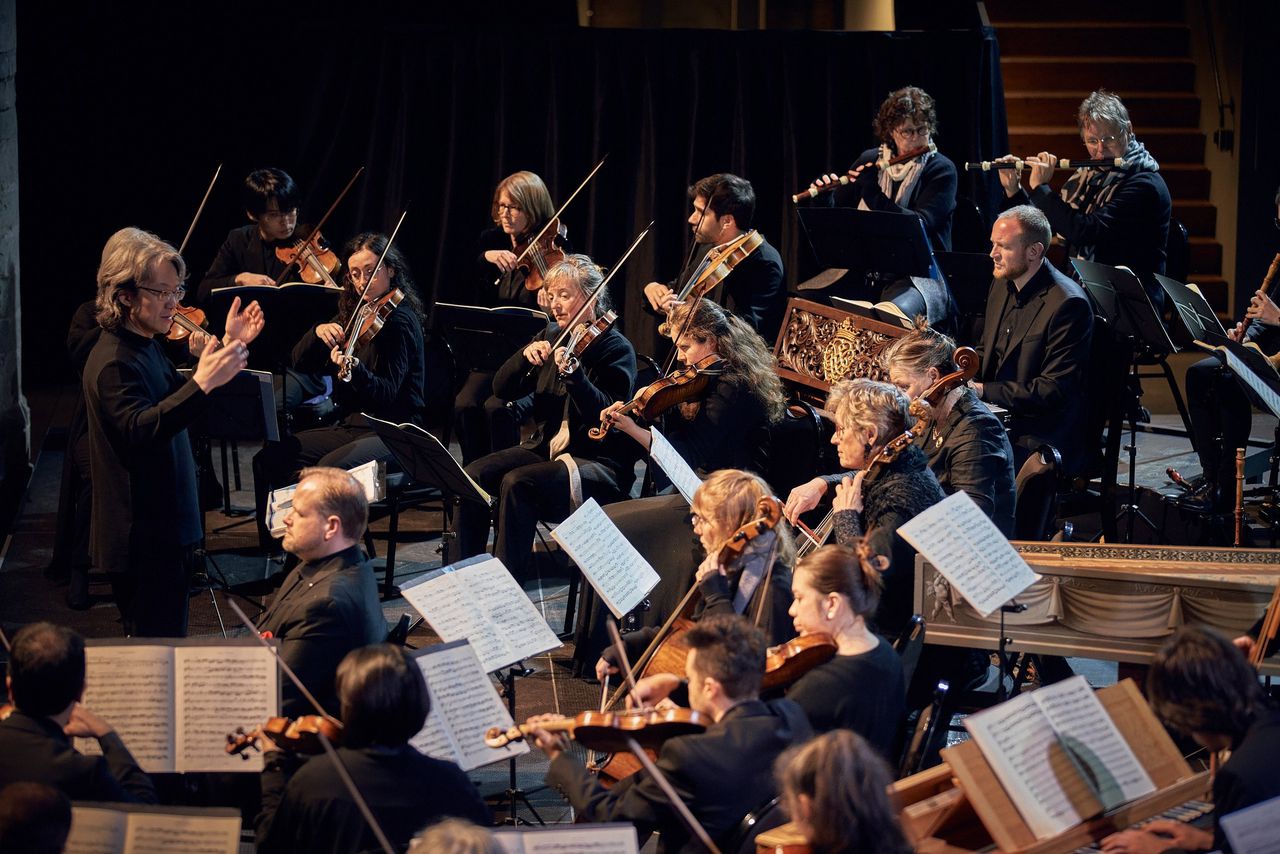 Masato Suzuki dirigeert de Matthäus van de Nederlandse Bachvereniging in Eindhoven. Foto Eduardus Lee