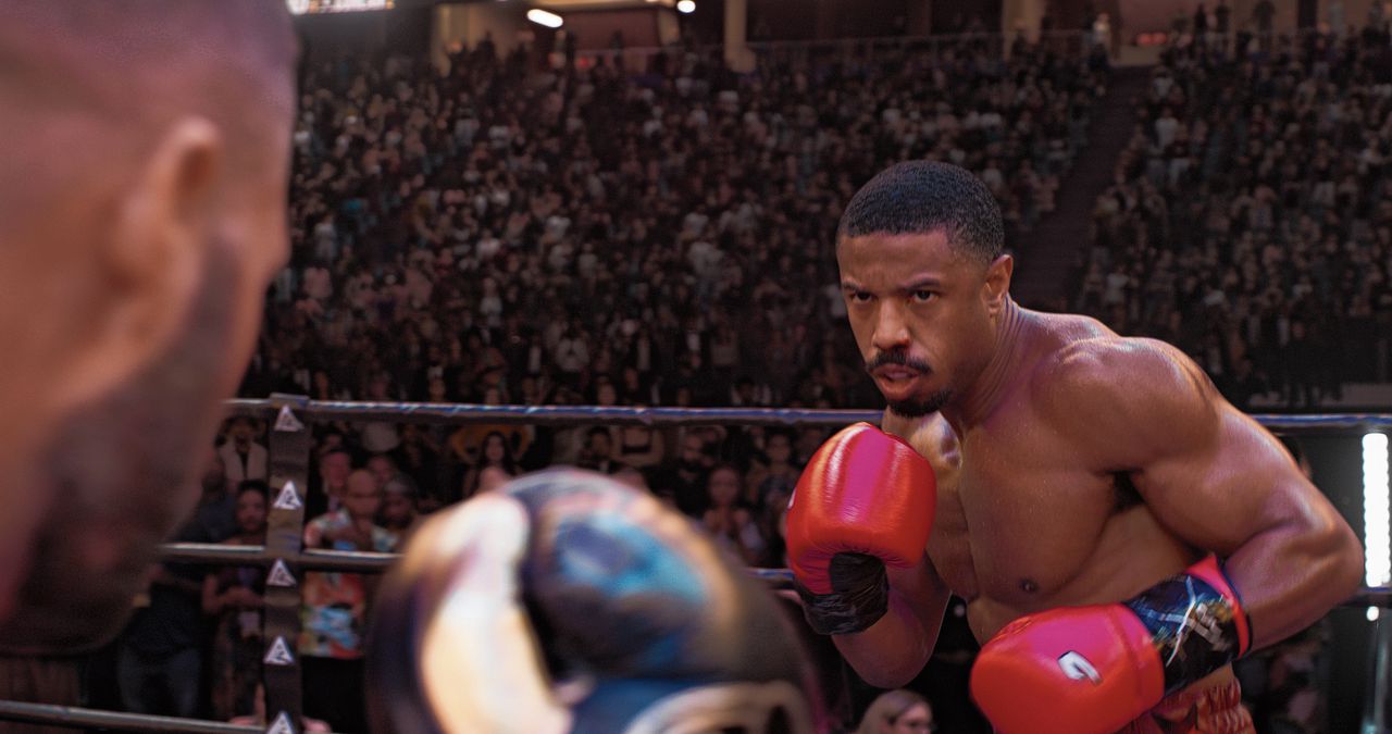 CRD3_AVC_AVC-1680_baked_v011.1011_RMichael B. Jordan stars as Adonis Creed inCREED III A Metro Goldwyn Mayer Pictures filmPhoto credit: Courtesy of Metro-Goldwyn-Mayer Pictures Inc.© 2023 Metro-Goldwyn-Mayer Pictures Inc. All Rights Reserved.CREED is a trademark of Metro-Goldwyn-Mayer Studios Inc. All Rights Reserved.