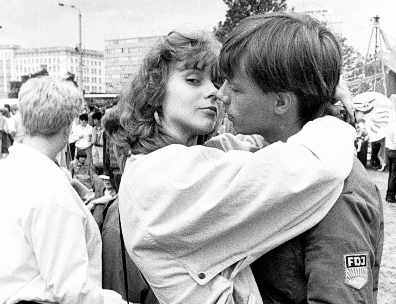 Leden van de Vrije Duitse Jeugd op een bijeenkomst in Maagdenburg, 1988.