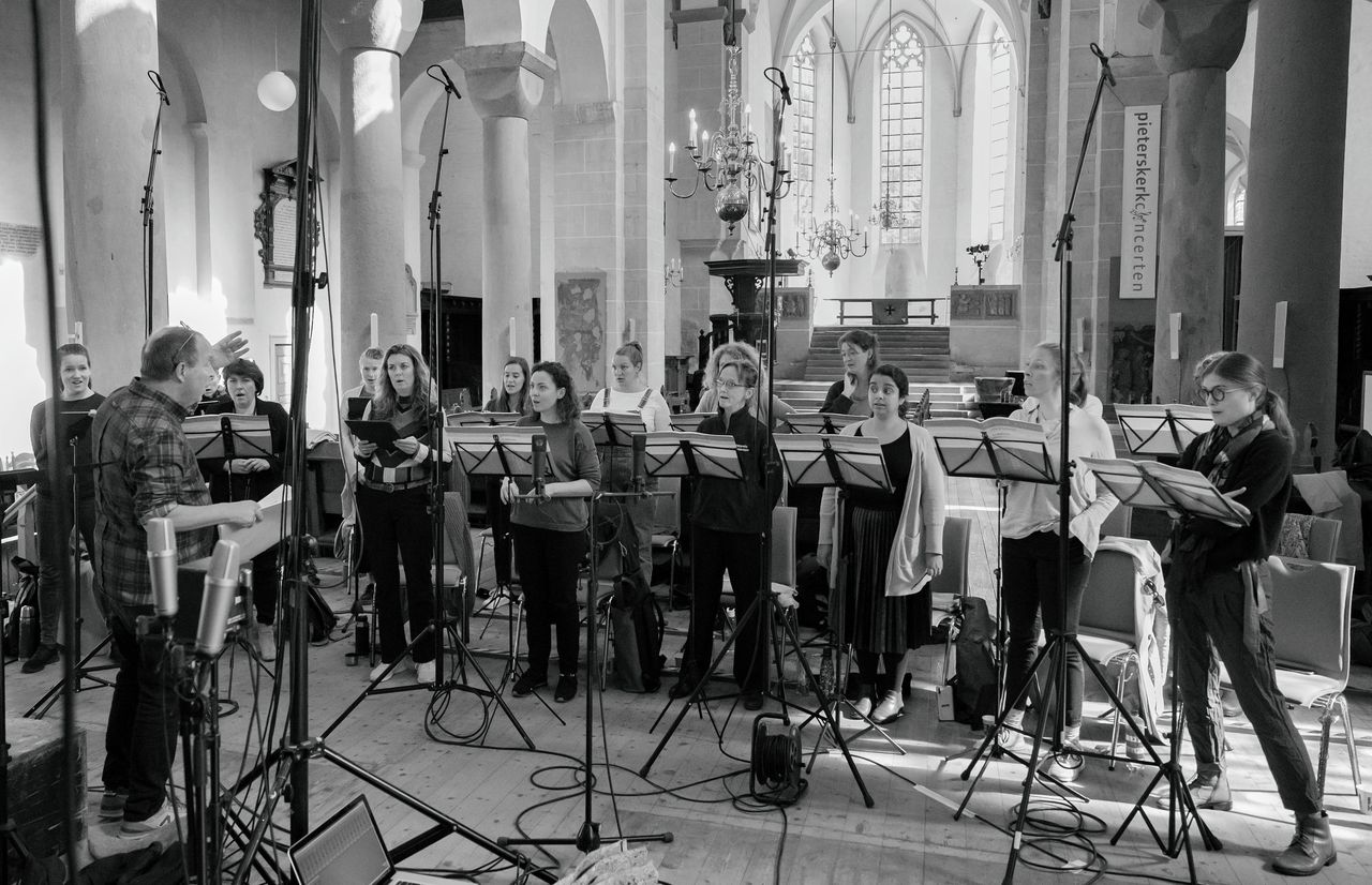 Repetities voor de opname van het album met de ‘Boetepsalmen’ dat deze week verschijnt.