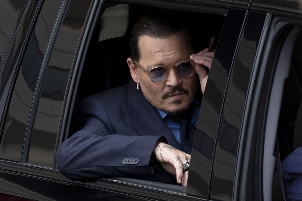 Johnny Depp na het laster-proces in het Fairfax County Circuit Court in Fairfax, Virginia op 27 mei 2022.