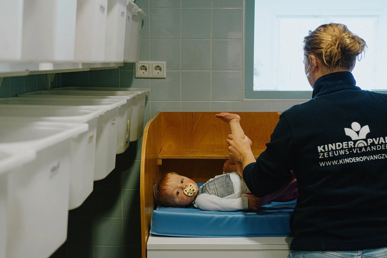 Bij de kinderopvang in Sas Van Gent.