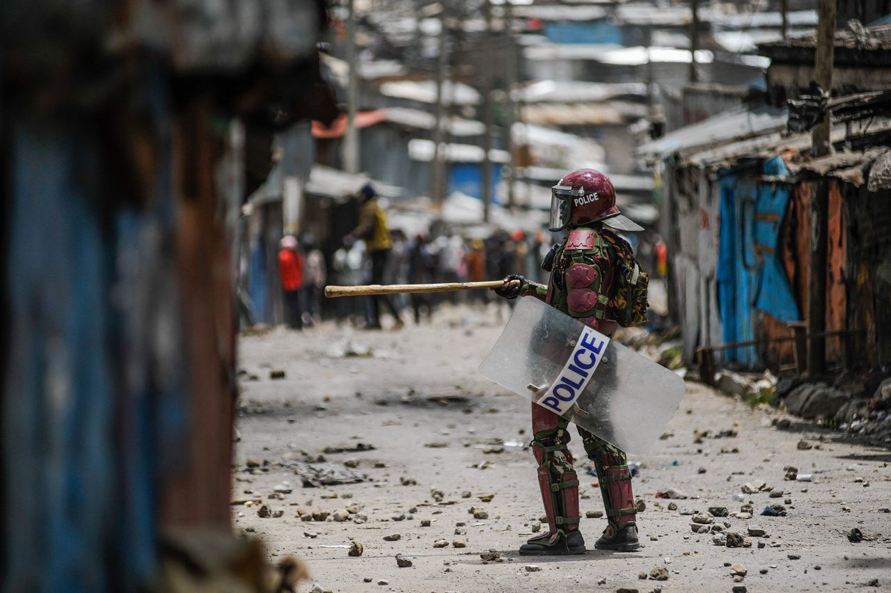 Vorige week kwam het in de Keniase hoofdstad Nairobi nog tot botsingen tussen de politie en demonstranten.