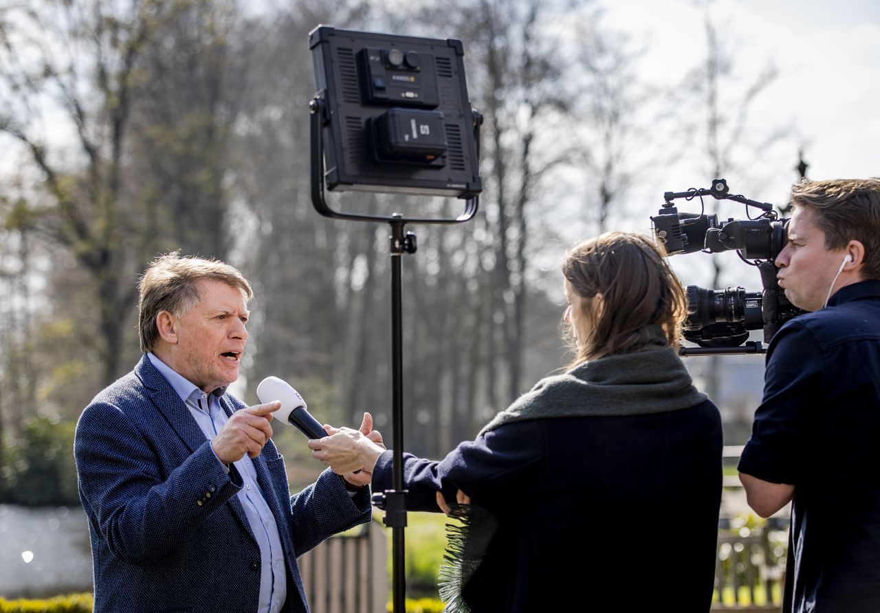 LTO-voorzitter Sjaak van der Tak, dinsdag tijdens de persconferentie in het Gelderse Hierden.