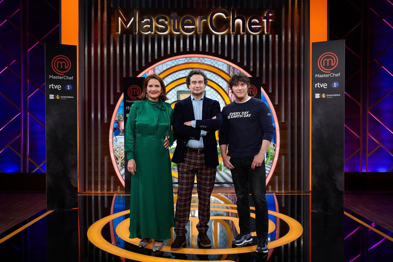 De presentatie van het elfde seizoen van de Spaanse editie van het tv-programma MasterChef, in maart in Madrid.