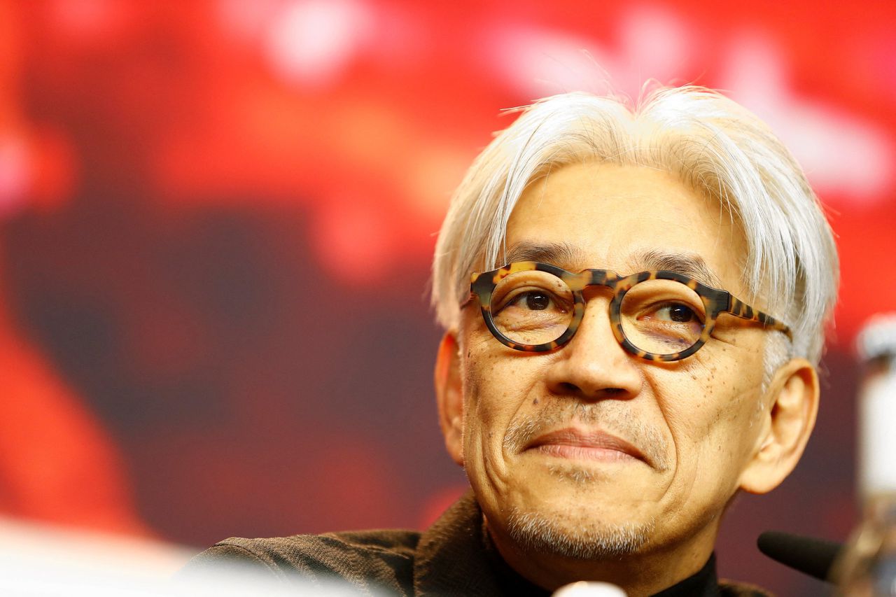 Componist Ryuichi Sakamoto in Berlijn in 2018 toen hij jurylid was bij het Berlinale Internationale Film Festival.