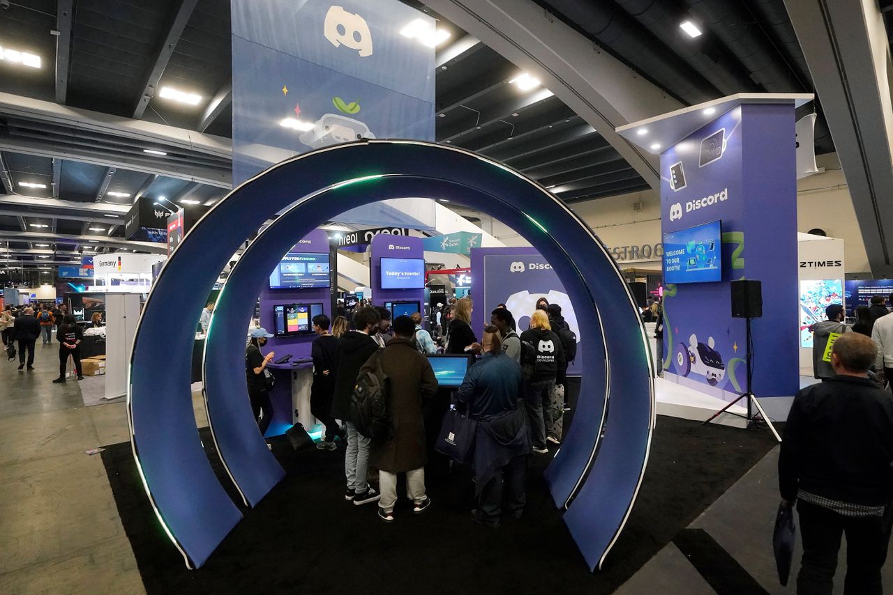 De stand van Discord op de Game Developers Conference 2023 in San Francisco.