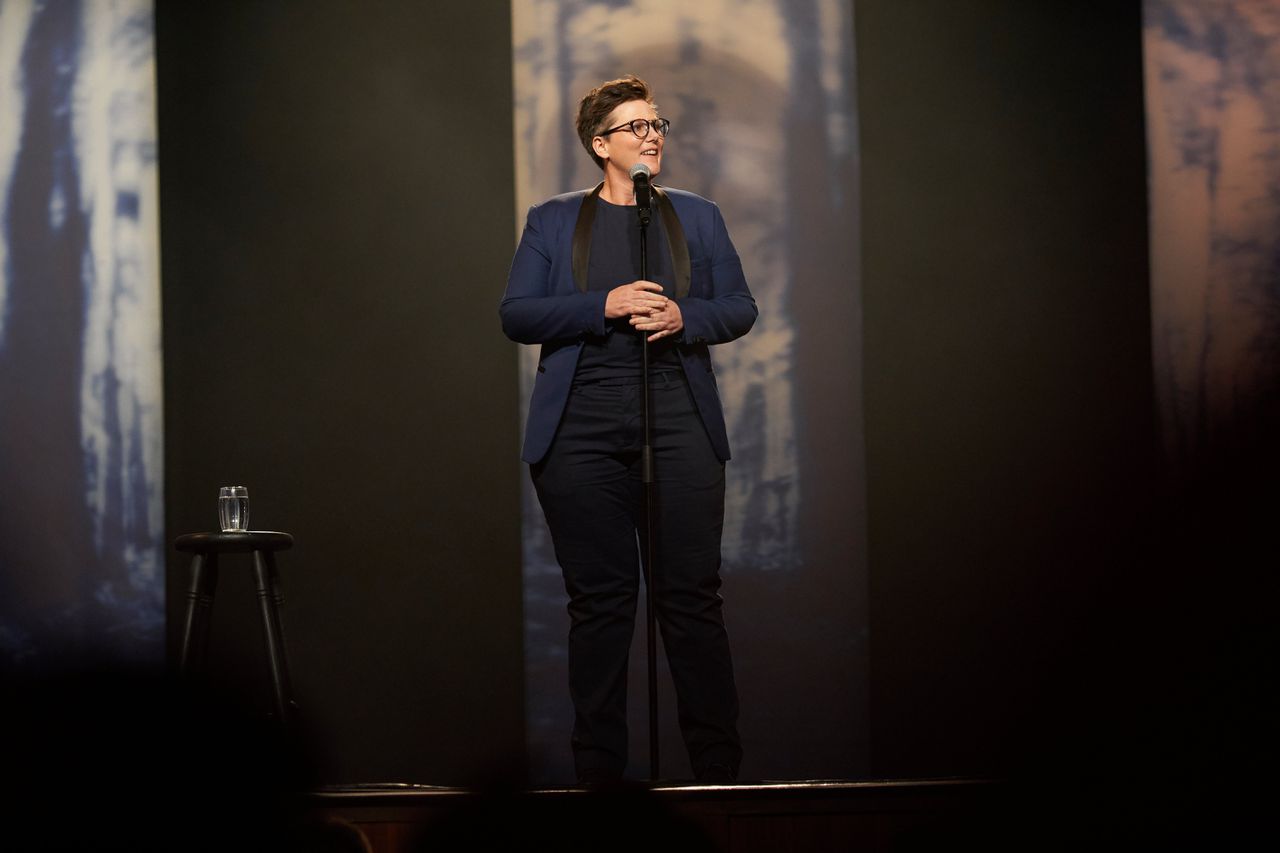 Hannah Gadsby in ‘Nanette’, de comedyshow die haar in 2018 in één klap een van ’s werelds beroemdste comedians maakte.