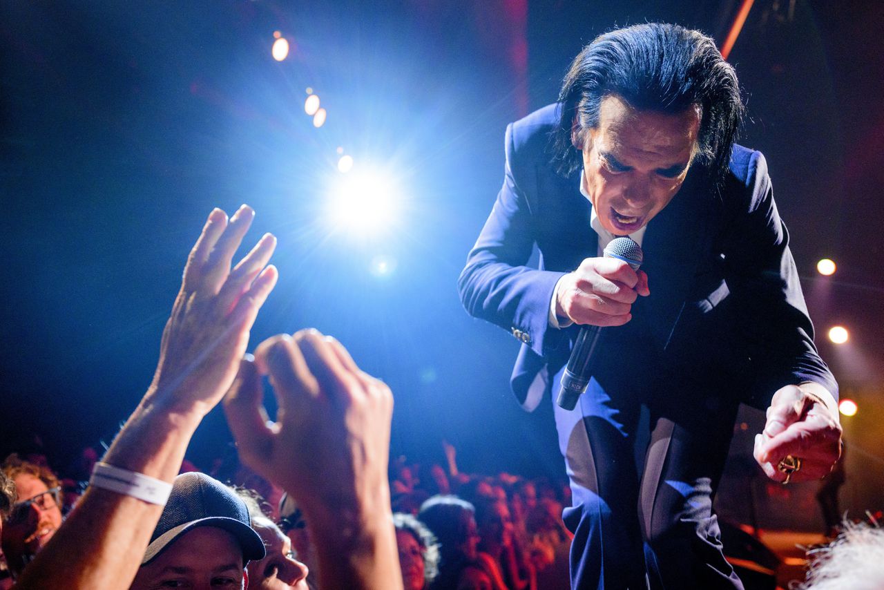 Nick Cave tijdens een optreden op het Montreux Jazz Festival, juli 2022.