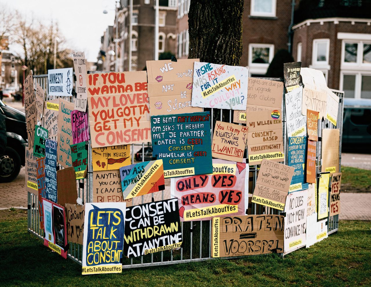 Demonstratie op Museumplein, Amsterdam, in januari 2022.