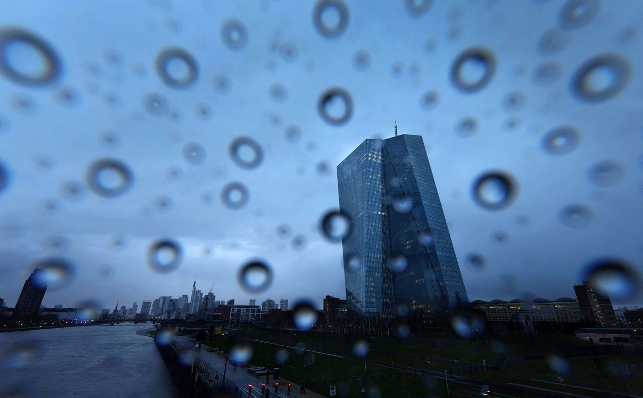 Het hoofdkantoor van de Europese Centrale Bank in Frankfurt. De ECB maakt donderdag zijn rentebesluit bekend.