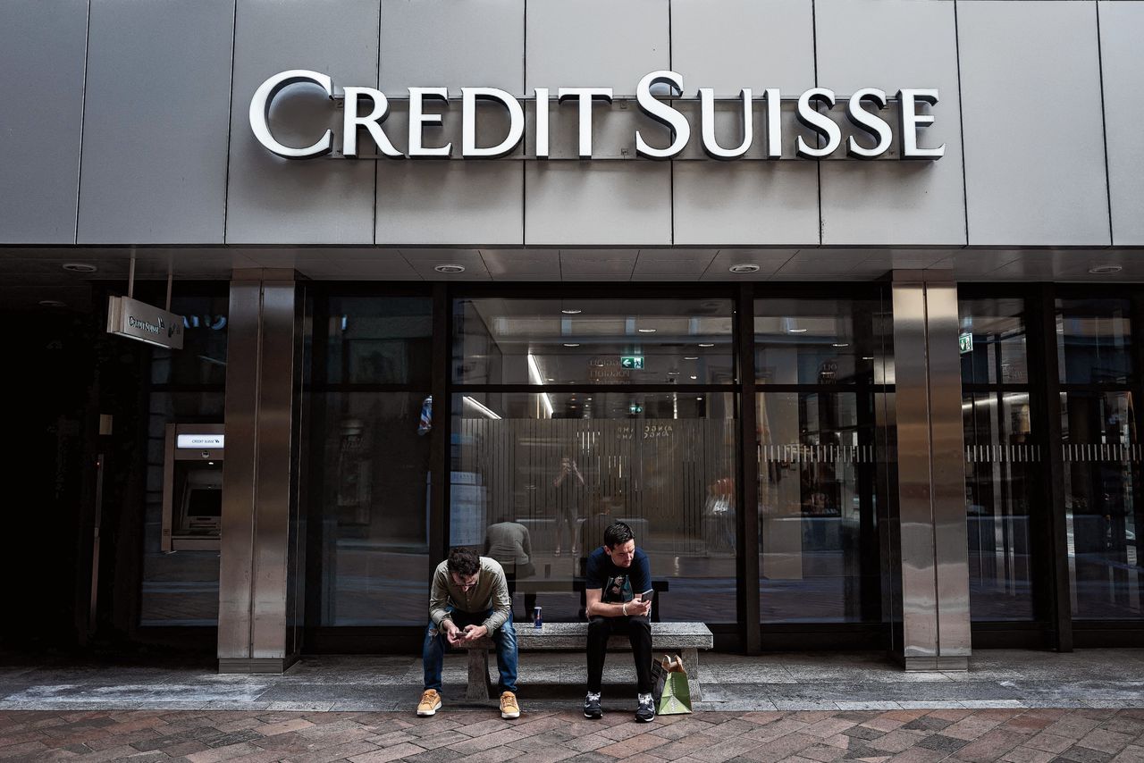 Vestiging van de bank Credit Suisse in de Zwitserse stad Lugano.