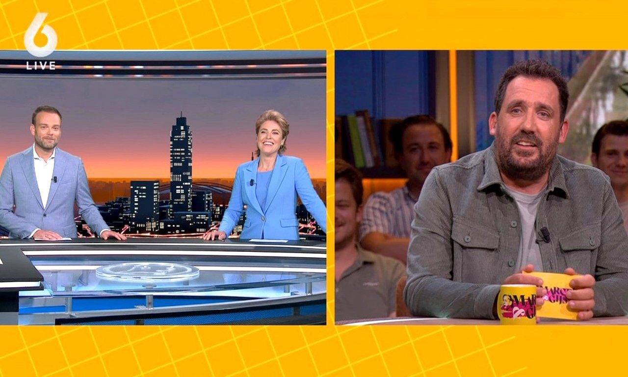 Hart van Nederland-presentatoren Mirella van Markus en Maarten Steendam in een kruisgesprek met Gijs Groenteman.