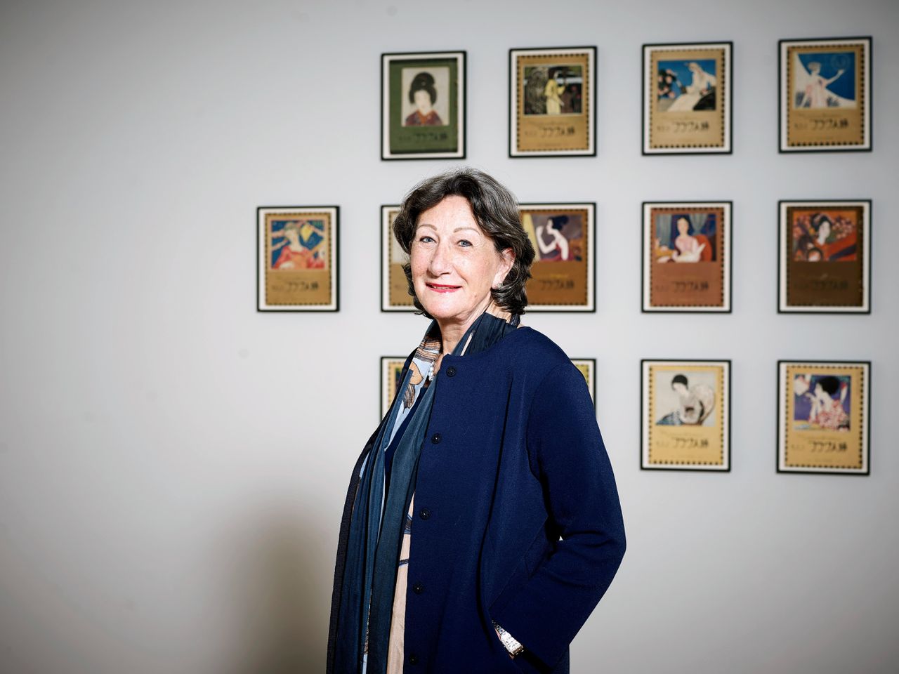 Kunstverzamelaar Elise Wessels in het Rijksmuseum bij een tentoonstelling van haar collectie Japanse prenten in 2016.