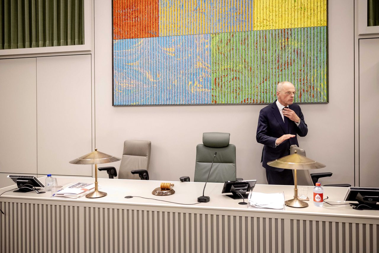 Jan Anthonie Bruijn in de Eerste Kamer.Foto Robin van Lonkhuijsen/ANP