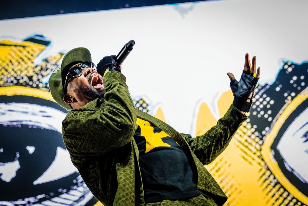 RZA van Wu-Tang Clan samen met Nas in de Ziggo Dome in Amsterdam.