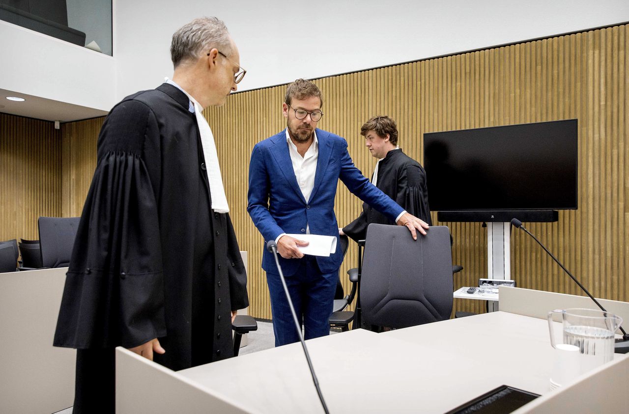 Gijs van Dijk in de rechtbank Amsterdam vorige maand.