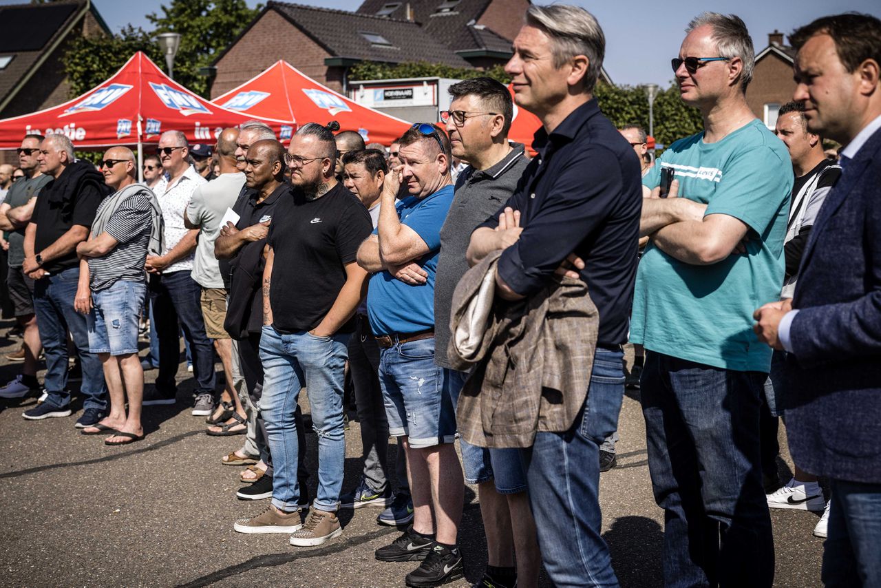 Een staking bij VDL Nedcar, vorige week.