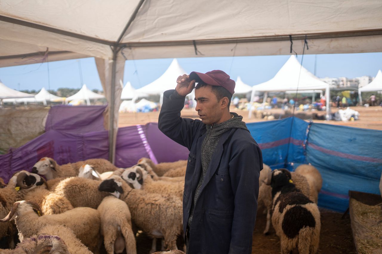 Mohamed Rahmani verkoopt al zijn hele leven schapen. Maar dit jaar zijn er door de gestegen prijzen volgens hem maar weinig Marokkanen die zich de aanschaf kunnen veroorloven.