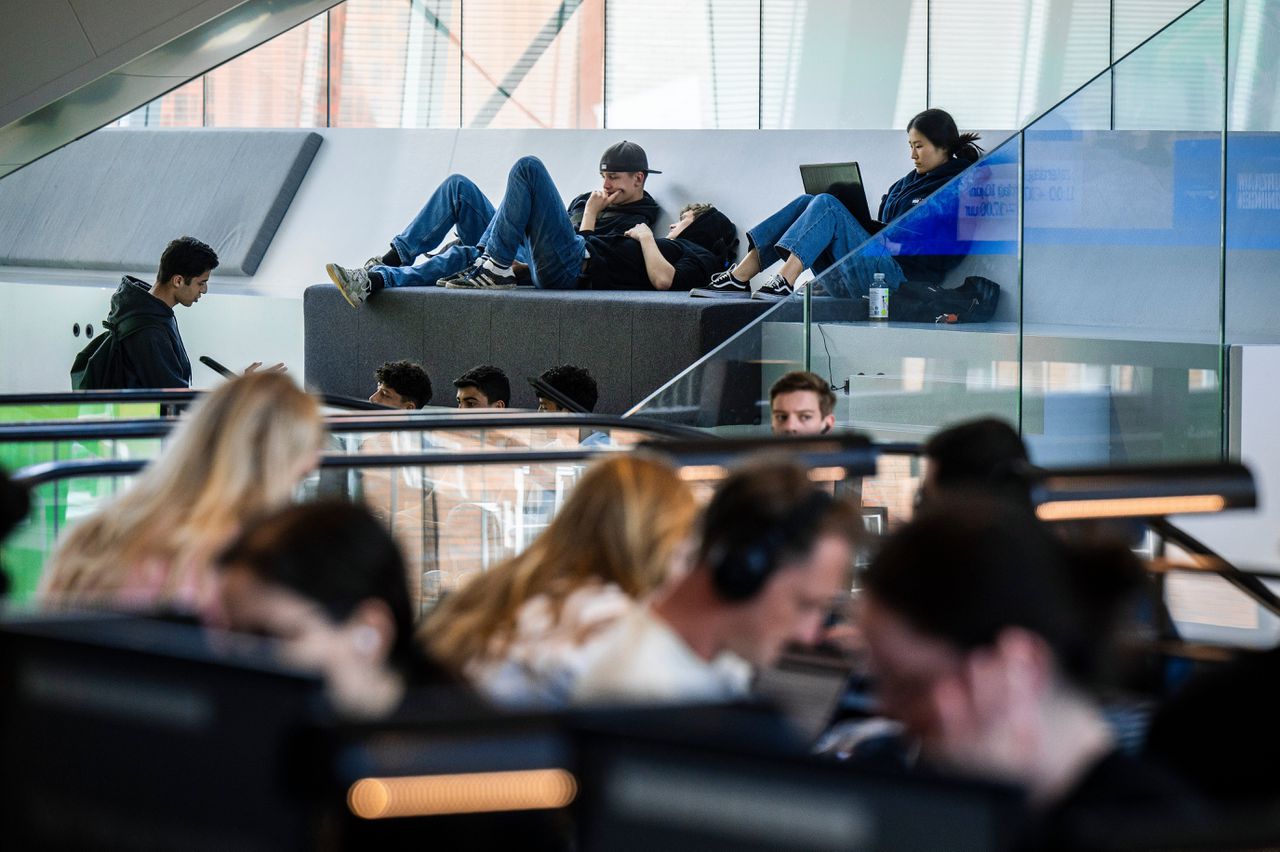 Studenten in de Groningen-stad.