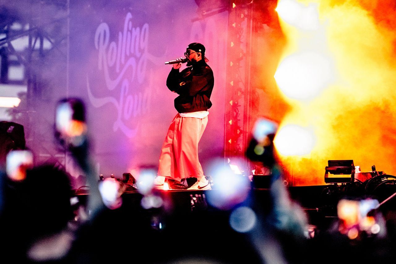 Concert van Kendrick Lamar tijdens Rolling Loud.