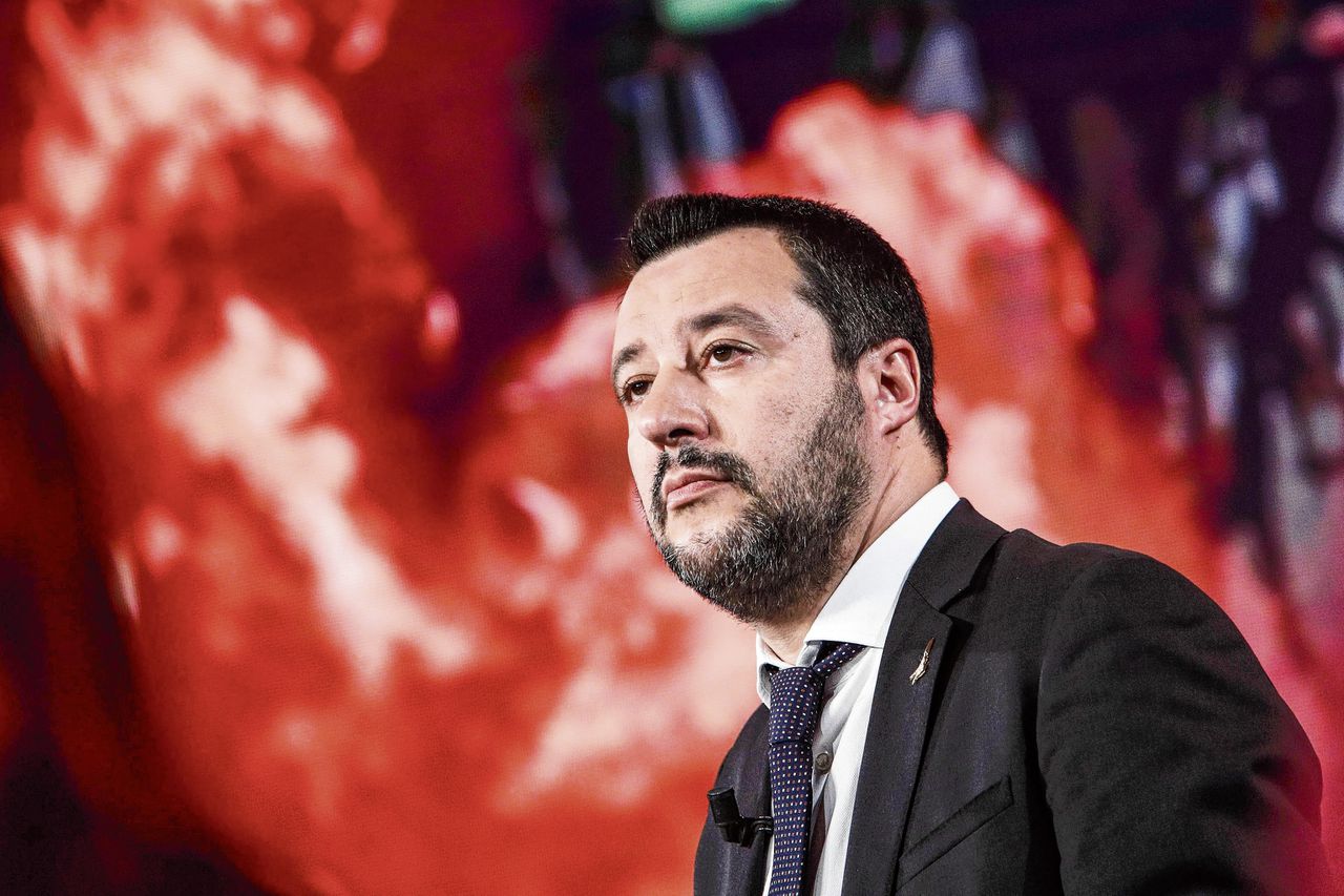 De Italiaanse minister van Binnenlandse Zaken en vicepremier Matteo Salvini.