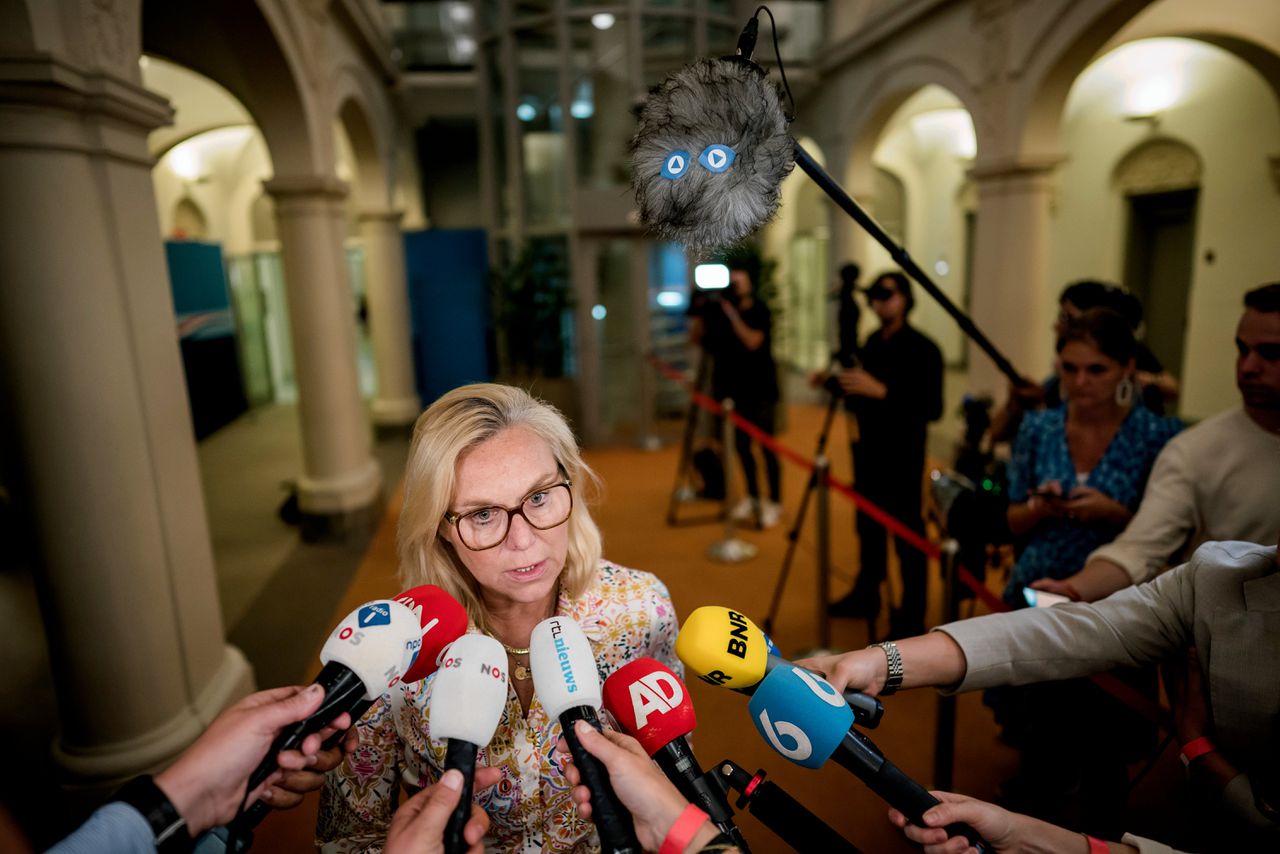 Sigrid Kaag, demissionair minister van Financien , nadat de val van het kabinet.